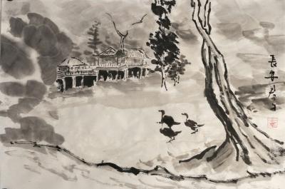 田君才日记-近日小品  四尺三开【图6】