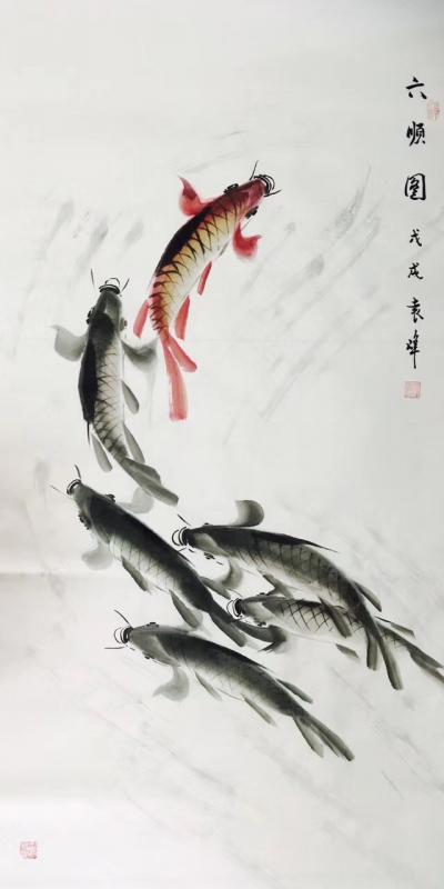 袁峰日记-袁峰国画新作，六顺图……写意！【图1】