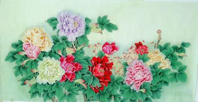 胡记领日记-四尺（138*68厘米）国画工笔欣赏，胡记领作品【图5】