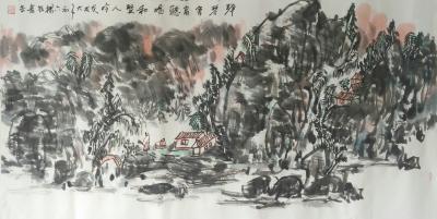 杨牧青日记-名称:弹琴会者听 唱和贤人吟
规格:168cm×68cm/8平尺多
材质:白【图1】