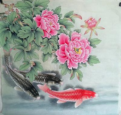 胡记领日记-斗方工笔欣赏，胡记领作品【图3】