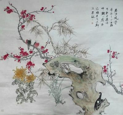 安士胜日记-国画花鸟《君子风骨》，跨年的任务，完成了！安士胜【图2】