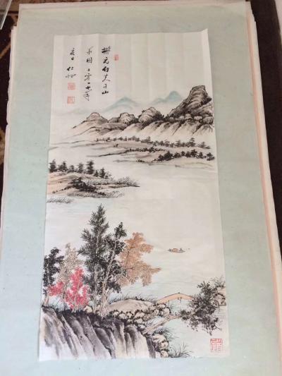 陈锡顺生活-临启功先生山水【图1】