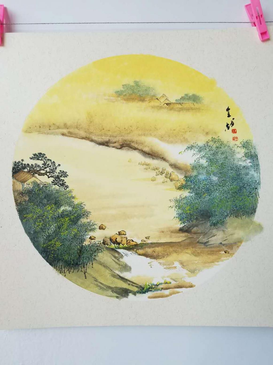 王全战国画作品《山水画一组》【图2】