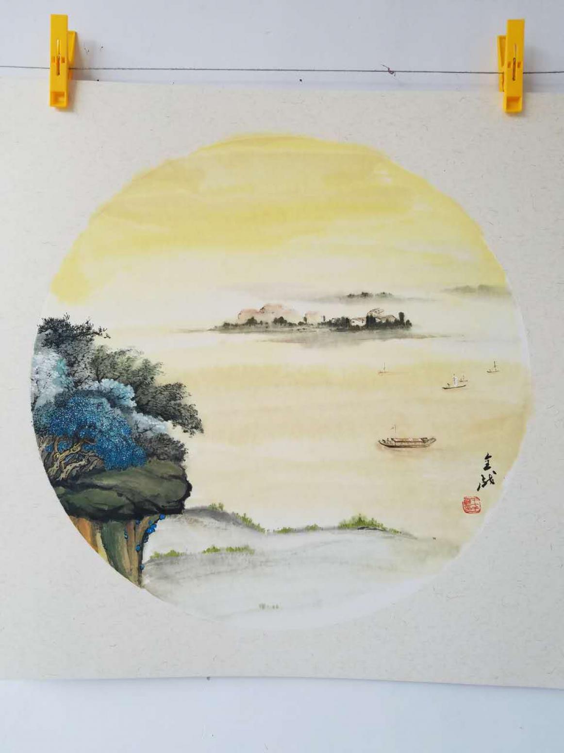 王全战国画作品《山水画一组》【图0】