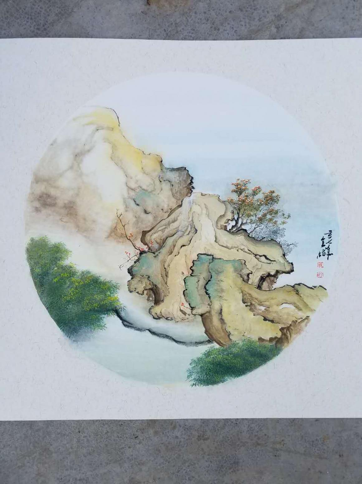 王全战国画作品《山水画一组》【图1】