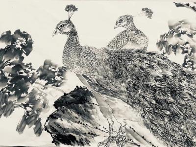 叶仲桥日记-站了八个钟，富贵祥和一段基本画完，感觉还可以，继续努力！叶仲桥【图2】