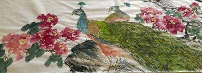 叶仲桥日记-站了八个钟，富贵祥和一段基本画完，感觉还可以，继续努力！叶仲桥【图4】