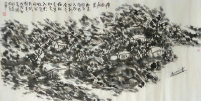 杨牧青日记-传因承果
款识:虹老勾古临古，入古出新。余今临虹老、学虹老，入于虹老而出于虹老【图1】