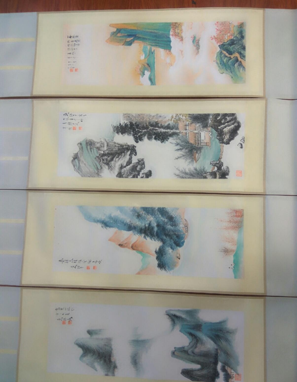 13728042745国画作品《张大千精品山水四幅屏》【图5】