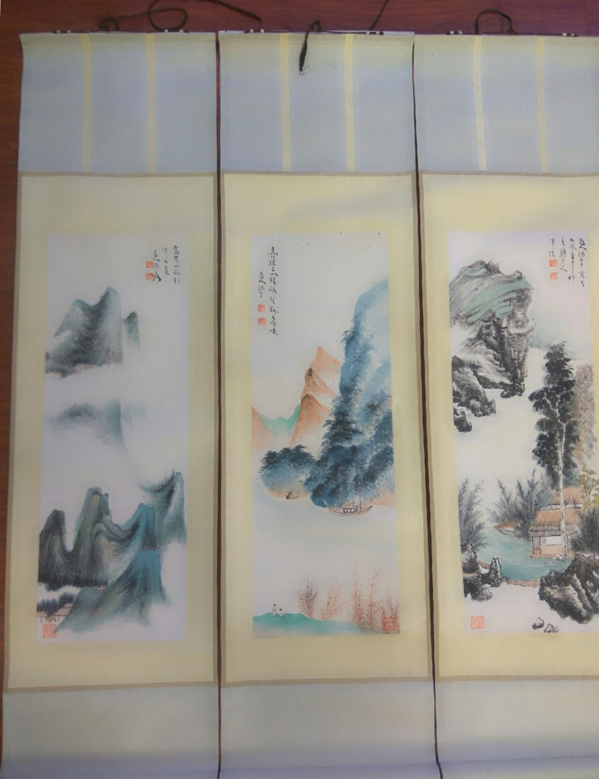 13728042745国画作品《张大千精品山水四幅屏》【图6】