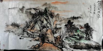 李明日记-相约一八，友谊长存。李明画作 寄情山水 喜欢的欢迎点赞【图1】