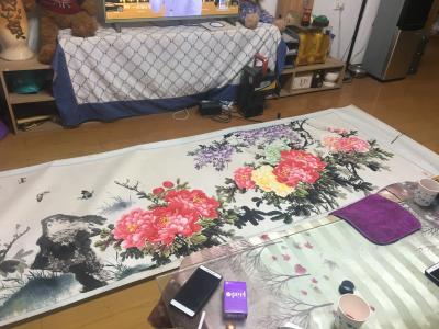 18071548705收藏-齐玉龙的牡丹图，有10平尺，不会拍照，拍的不好【图2】