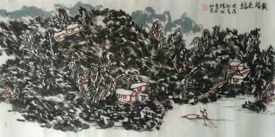 杨牧青日记-载福来归
款识:戊戌初春杨牧青于北京
规格:136cm×68cm/8平尺多【图1】