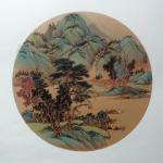 高勇利日志-《秋江垂綸》，50*50圓光卡紙，高勇利
陆游《秋日郊居》【图1】