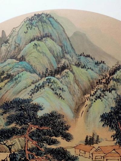 高勇利日记-《秋江垂綸》，50*50圓光卡紙，高勇利
陆游《秋日郊居》
“山雨霏微鸭头水【图3】