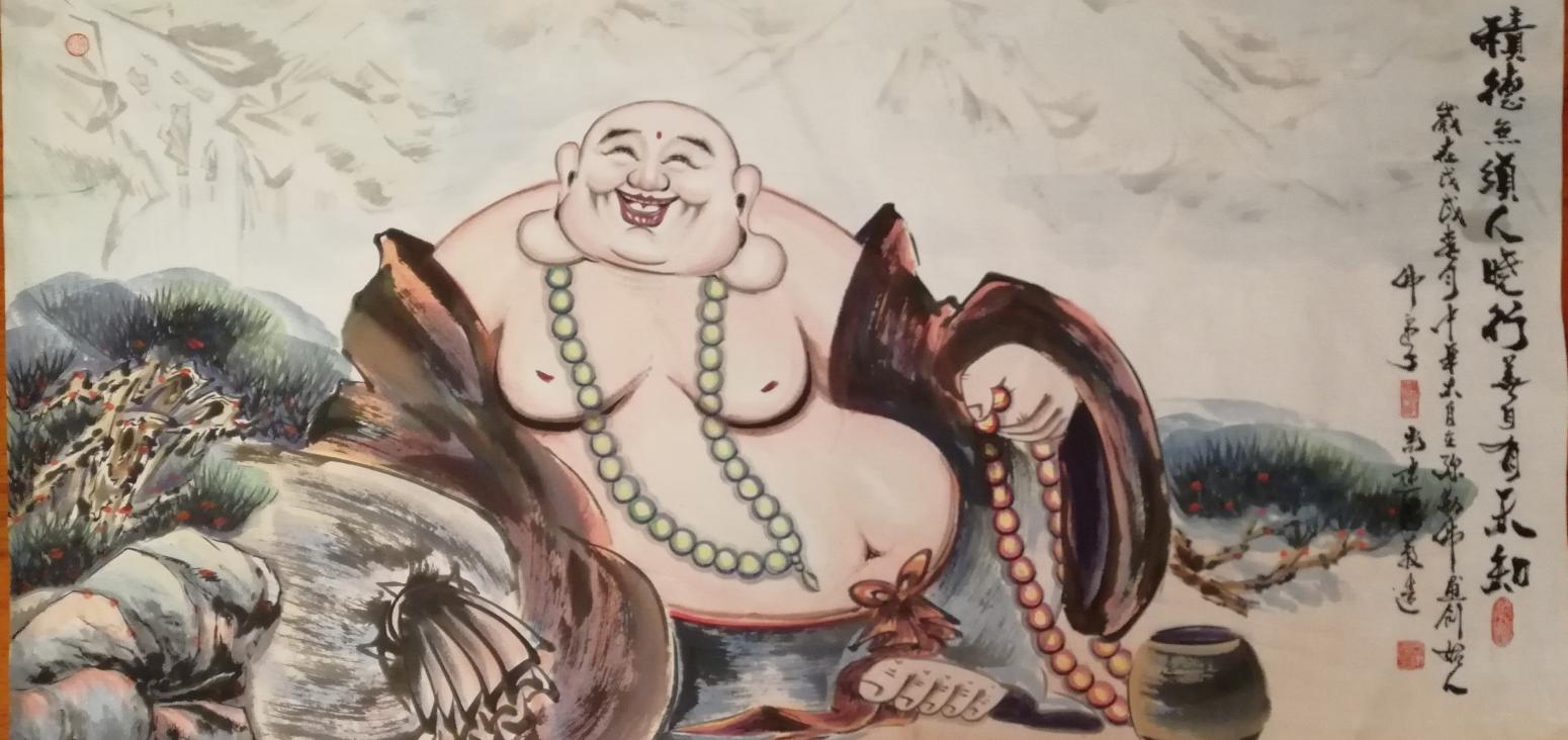 尚建国国画作品《松入云瑞靠根深人行万里凭心善》【图0】