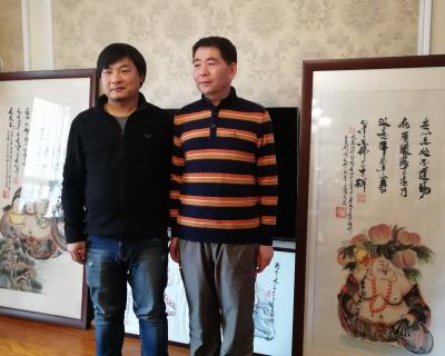 尚建国生活-这期《中国翡翠》刋文介绍中华大自在弥勒佛画派创始人尚建国及尚建国的佛画作品。【图4】