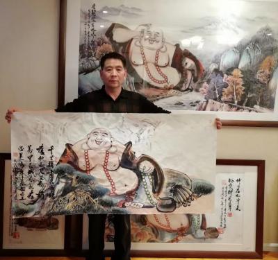 尚建国日记-师兄吉祥！
 遵嘱敬制的佛画己落笔
 第一幅题跋：
  世上万物都有缘，
【图2】