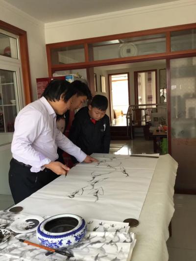 李尊荣生活-春节过了，继续练书画，孩子们都很用功！广然艺术手把手教学。【图3】