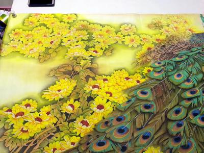 胡记领日记-经典六尺工笔《锦上添花》，胡记领【图3】