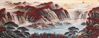 胡坚谋日记-国画新作，小八尺，胡坚谋【图2】