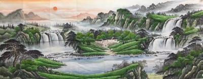 胡坚谋日记-国画新作，小八尺，胡坚谋【图3】