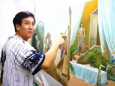 张恒久收藏-张恒久代表作品：163米圣经油画全集，十五米大型油画百年中英街，十一米大型油画天【图7】