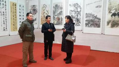 李万勤生活-韩城市美协组团赴河津市参观学习“鱼跃龙门*华耀河津”新春大型书画联展。【图2】