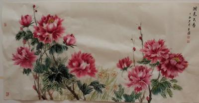 李玉凤日记-《国色天香》《紫气东来》《喜鹊登枝》《寿康白头》。祝福朋友们！【图1】