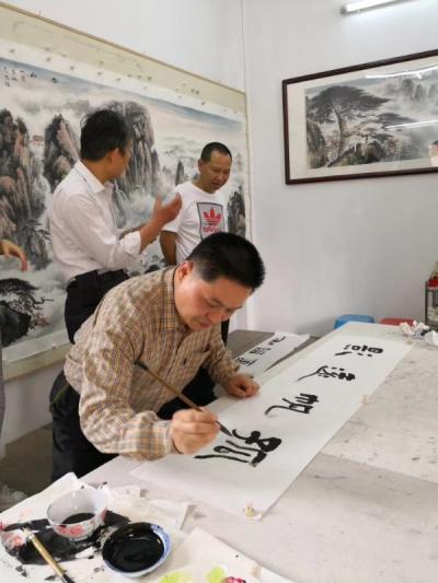 金新宇生活-与广州画松大师罗树辉等共同作画，又瞎整了一回【图2】