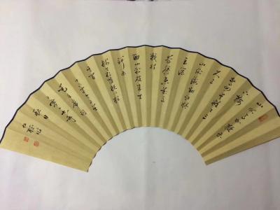 陈锡顺日记-画的折扇，罗浮山外月如弓，翠羽飞来一笑浓【图2】