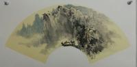艺术家于立江日记:晒一组国画山水扇面，尚未题款，，喜欢的可交流
于立江【图5】