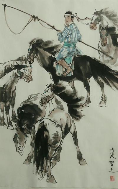 于波日记-《蒙古马》临摹学习之小品。于波【图1】