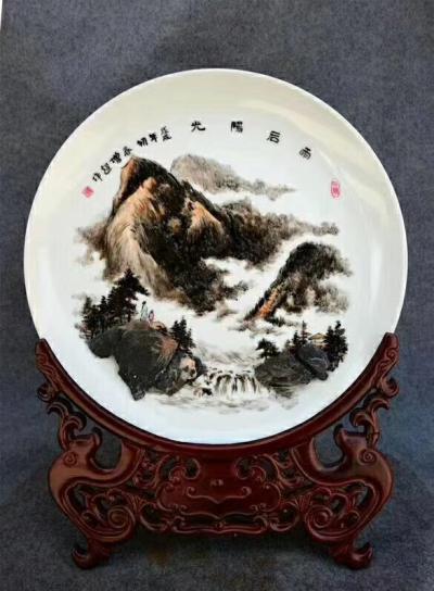 杨增超生活-境由心造～奇石瓷画艺术，它是集赏石，盆景，陶瓷，绘画于一体的新兴艺术！【图4】