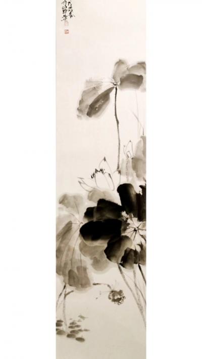 龙则霏日记-静叶（荷生），龙则霏
编号2018-190
规格：四尺对开
未装裱裱【图1】