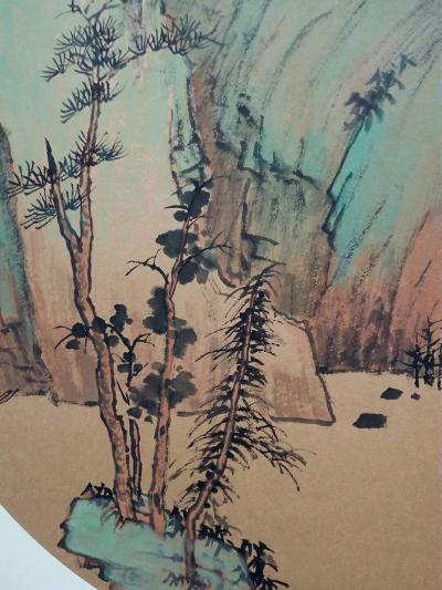 高勇利日记-《寒澗孤松》，50*50卡紙圓光，高勇利
《松》     唐    李峤
　【图1】