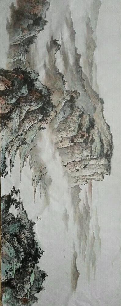 王英勇日记-又一幅六尺屏诞生，仍然未题款，王英勇【图1】