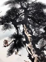 艺术家罗树辉日记:四尺整纸国画山水《祥和》，刚刚完成。
罗树辉【图1】