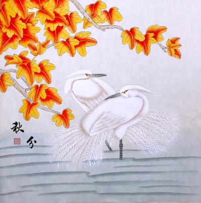 田奕智日记-国画《立春》、《夏至》、《秋分》、《冬至》，田奕智【图4】