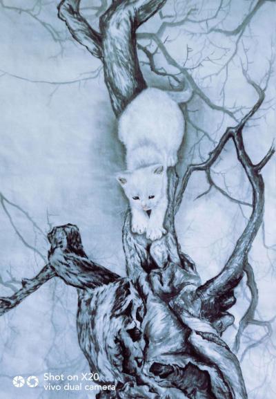 罗虹明日记-猫的背景一直是我思考的问题，猫是老虎的师傅，它留了一手，会爬树，而老虎不会。那么【图5】