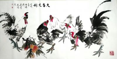 田光荣日记-国画《大吉大利》，四尺整张，田光荣【图1】