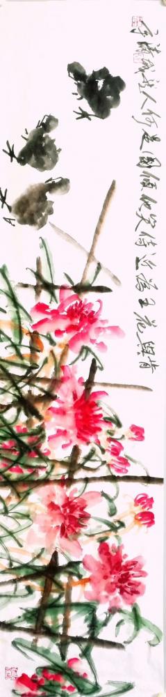 任清宇日记-受梦笔先生画芍药之启发，又画芍药花！任清宇国画作品【图2】