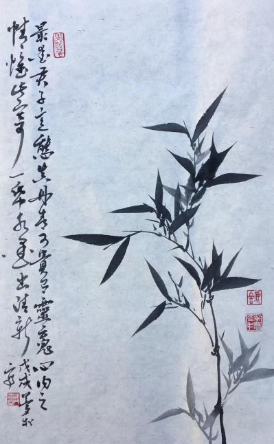 石梦松日记-最爱君子意态真，丹青可贵有灵魂。心内之情惟此寄，一纸水墨出清新。【图1】