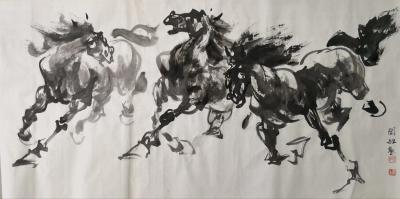 阎敏生活-花儿盛开，马儿照跑！
祝贺 美丽绽放～深圳宝安第八届女画家作品展 圆满成功！
【图4】