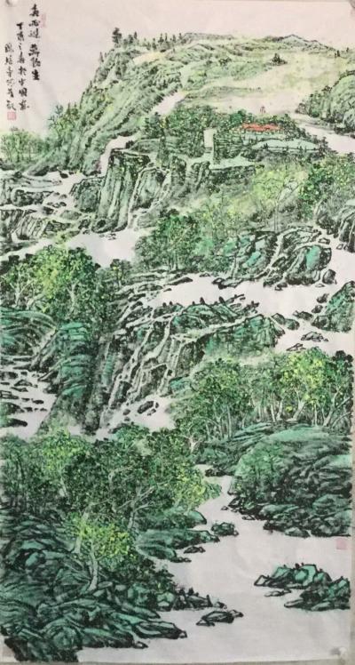 马培童收藏-2018年我的书画作品价格，焦墨焦彩山水 ，画展精品每平尺二万元，每一幅作品，都【图3】