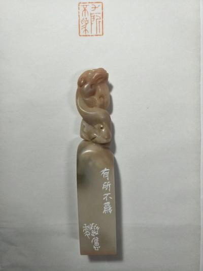 李显日记-隐庐新作，李显
印文:有所不为
材质:老挝石
尺寸:1.7x2.3x11.【图3】