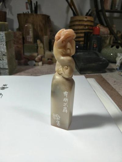 李显日记-隐庐新作，李显
印文:有所不为
材质:老挝石
尺寸:1.7x2.3x11.【图4】