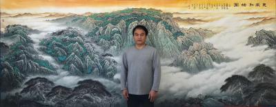 胡爱民收藏-国画山水【惠风和畅图】，尺寸（144cmx360cm）
天朗气清，惠风和畅。仰【图2】