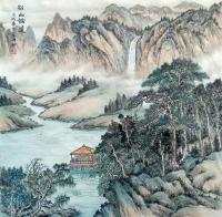 艺术家墨丹日记:国画山水《松山论道》，四尺斗方，墨丹【图0】
